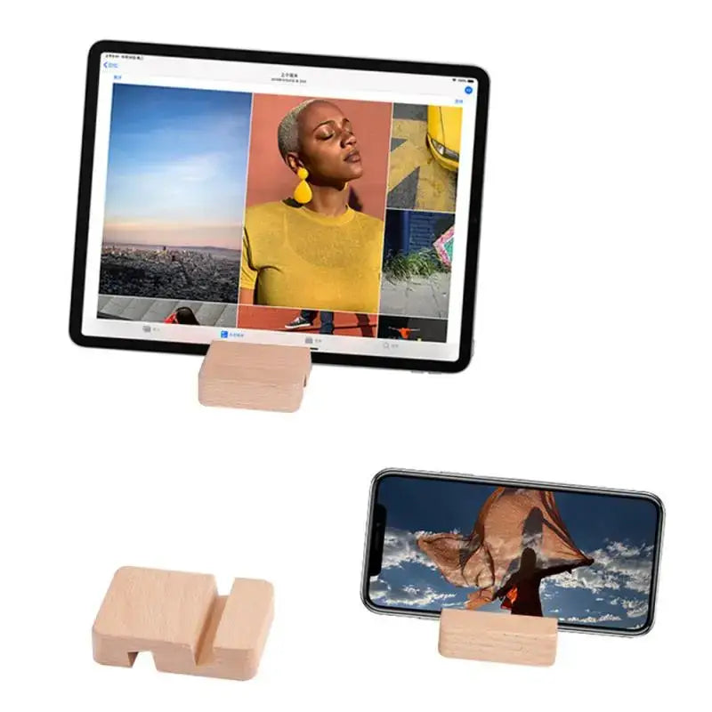 Pose téléphone en bois