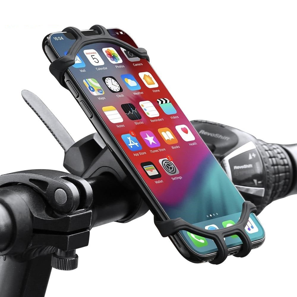 Support de téléphone en silicone élastique pour moto et vélo